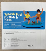 Peteast Dog Splash Pad Anti-Slip Dog Pools for Large Dogs Thick Dog Sprinkler Water Toy