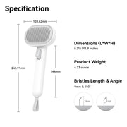 aumuca Cat Brush with Release Button, Cat Grooming Brush for Long or Short Haired Cats, Cat Hair Brush for Shedding Cat Comb for Pets Removing