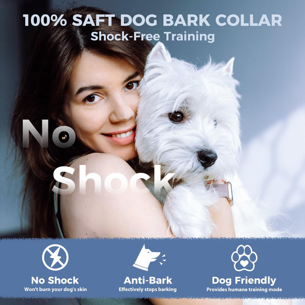 Anti Bark Collar for Dogs, No Shock Bark Collar, Beep & Vibration, 5 Adjustable Sensitivity, Rechargeable Dog Barking Collar, IP67 Waterproof