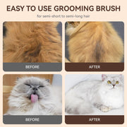 aumuca Cat Brush with Release Button, Cat Grooming Brush for Long or Short Haired Cats, Cat Hair Brush for Shedding Cat Comb for Pets Removing