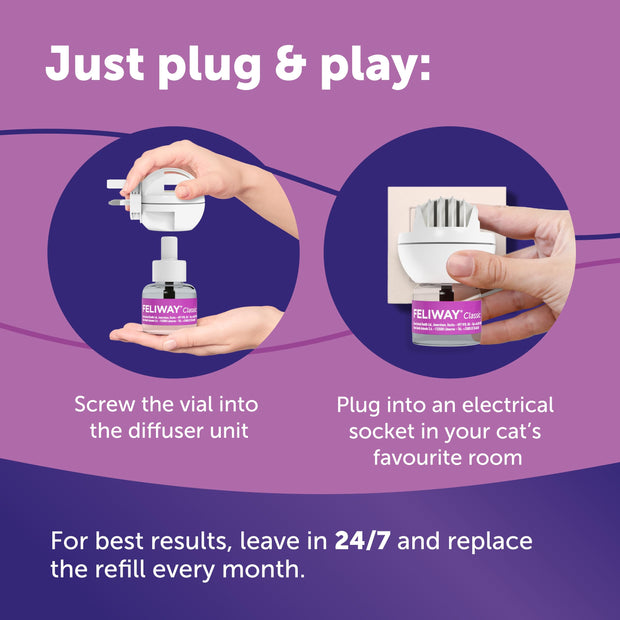 Feliway Classic 30 Day Refill, Classic Refill For Plug In Anxiety Relief Pheromone Diffuser For Cats