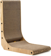 FUKUMARU L Shaped Cat Scratching Board, 48 cm High with Ball Toy, Cardboard Wall & Corner Furniture