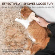 aumuca Cat Brush with Release Button, Cat Grooming Brush for Long or Short Haired Cats, Cat Hair Brush for Shedding Cat Comb for Pets Removing
