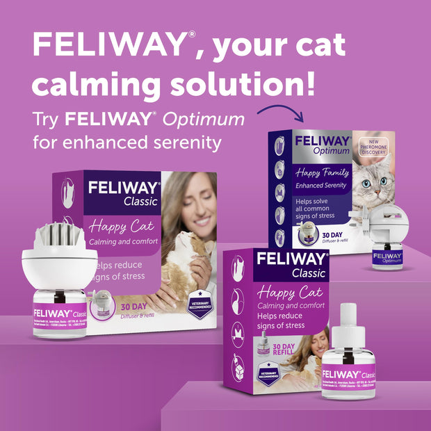 Feliway Classic 30 Day Refill, Classic Refill For Plug In Anxiety Relief Pheromone Diffuser For Cats