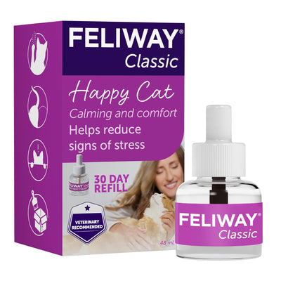Feliway Classic 30 Day Refill, Classic Refill For Plug In Anxiety Relief Pheromone Diffuser For Cats
