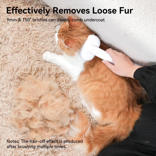 aumuca Cat Brush with Release Button, Cat Grooming Brush for Long or Short Haired Cats, Cat Hair Brush for Shedding Cat Comb for Pets Removing